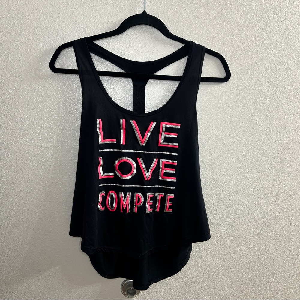 Black and Pink Graphic Women's Tank Top